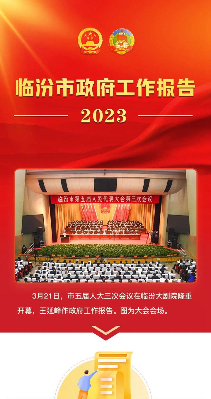 收藏！2023临汾市政府工作报告图解版来了！